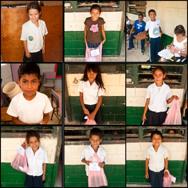 Here is a handful of kids who have received new uniforms at the public school of Utila, Honduras. 